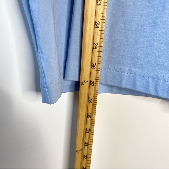 Brooks Brothers Mens Graphic Tee Sz L Light Blue Crew Neck Beach Tropical Ocean - Picture 8 of 9